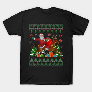 Christmas Horse Santa Riding Horse Sweater T-Shirt